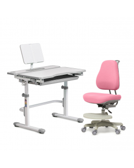 Комплект: парта Freesia Grey и кресло Paeonia Pink Cubby , арт. 222602 | Фото 2