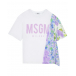 Белая футболка с ярким принтом &quot;цветы&quot; MSGM | Фото 1