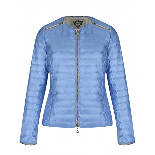 Голубая приталенная куртка Diego M | Фото 1
