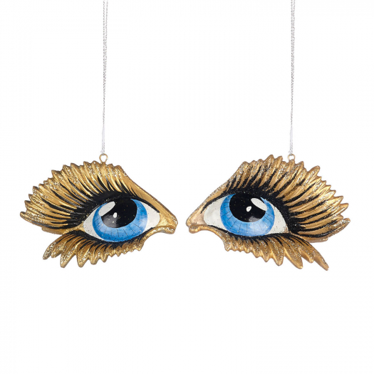 Подвеска &quot;Мистические глаза&quot; голубой/золотой, 10 см, 2 вида, цена за 1 шт. Goodwill | Фото 1