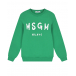 Зеленый свитшот с белым лого MSGM | Фото 1