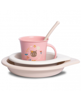 Набор посуды Into the Forest 4 предмета, розовый Suavinex , арт. 3306792GIRL | Фото 1