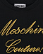 Черное платье с золотым лого Moschino | Фото 4