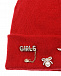 Красная шапка с брошками Regina | Фото 3
