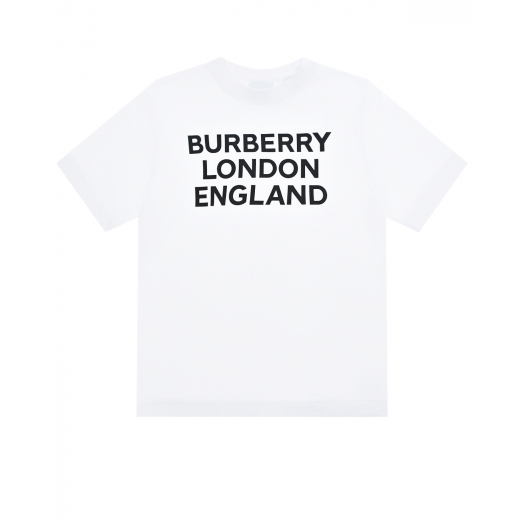 Белая футболка с логотипом Burberry | Фото 1