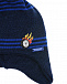 Синяя шапка с принтом в полоску Il Trenino | Фото 3