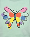 Футболка мятного цвета с принтом &quot;бабочка&quot; Stella McCartney | Фото 3