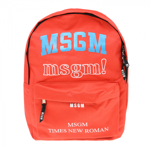 Красный рюкзак с логотипом 28х40х13 см MSGM | Фото 1