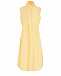 Желтое платье-рубашка без рукавов Pietro Brunelli | Фото 6