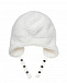 Белая флисовая шапка-ушанка Parajumpers | Фото 4