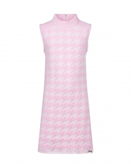 Розово-белое платье в гусиную лапку Guess Мультиколор, арт. J2YK10 5661Z F63C | Фото 1