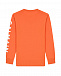 Оранжевый свитшот с лого на рукаве Balmain | Фото 3