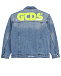 Джинсовая куртка с неоновым логотипом GCDS | Фото 2