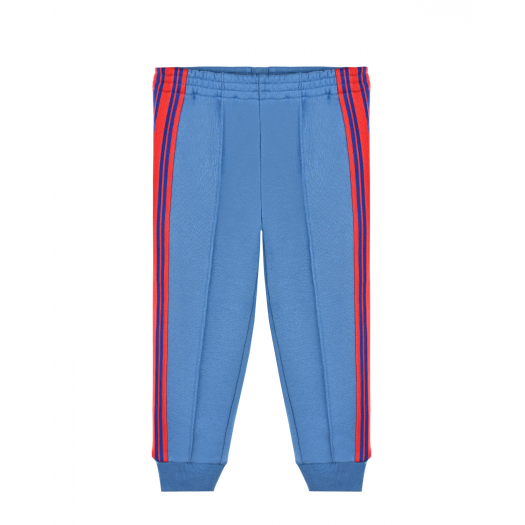 Голубые спортивные брюки с лампасами GUCCI | Фото 1