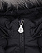 Черное пальто-пуховик с меховой отделкой Moncler | Фото 3