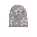 Серая шапка с розовыми звездами Catya | Фото 1