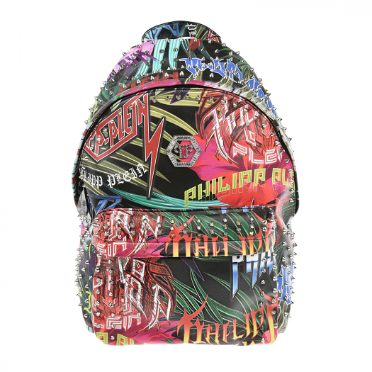 Рюкзак с разноцветными надписями, 35x36x14 см Philipp Plein | Фото 1