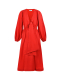 Красное платье с декольте MSGM | Фото 1
