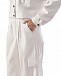 Белые брюки из эко-кожи с поясом на резинке Dan Maralex | Фото 8
