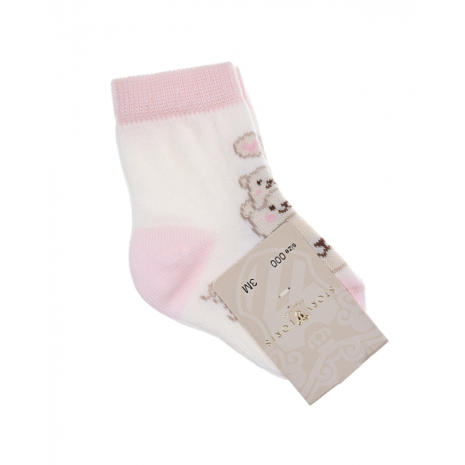 Белые носки с принтом &quot;Мишки&quot; Story Loris | Фото 1