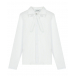 Белая трикотажная рубашка с бантом Aletta | Фото 1