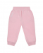 Спортивные брюки с поясом на резинке, розовые Monnalisa | Фото 1