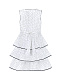 Белое платье в горошек с ярусными оборками Aletta | Фото 2