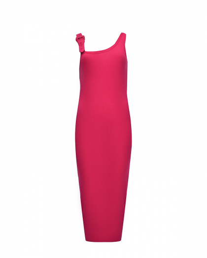 Трикотажное платье цвета фуксии Versace Jeans Couture | Фото 1