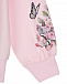Розовая спортивная куртка с цветочным принтом Monnalisa | Фото 4