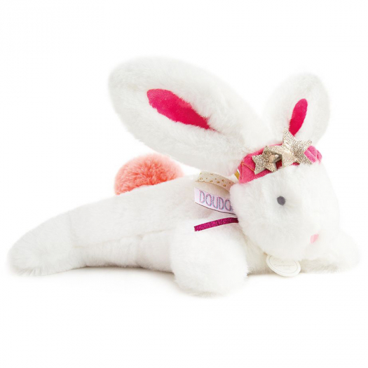 Мягкая игрушка Зайка с розовой повязкой Tutti Frutti, 21 см Doudou et Compagnie | Фото 1