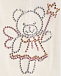 Кремовые колготки с декором &quot;медвежонок фея&quot; La Perla | Фото 2