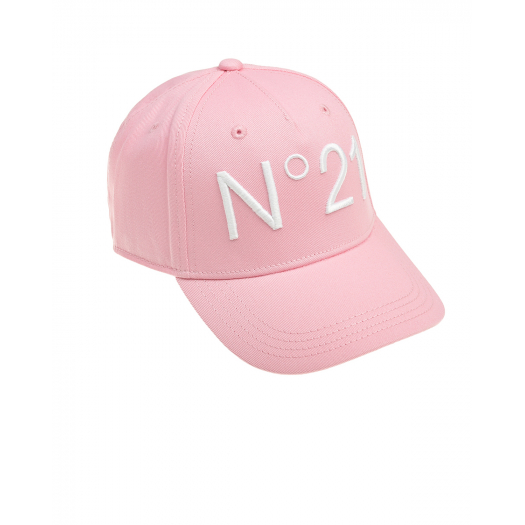 Розовая бейсболка с белым логотипом No. 21 | Фото 1