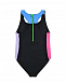 Черный купальник с разноцветными полосами Stella McCartney | Фото 2