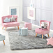 Детское велюровое кресло Lil Sofa, розовый Roba | Фото 3