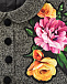 Серое платье с аппликациями &quot;цветы&quot; Dolce&Gabbana | Фото 4