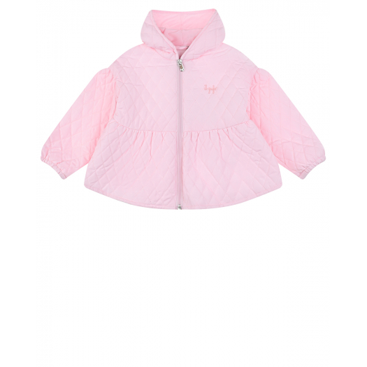 Розовая стеганая куртка с баской IL Gufo | Фото 1