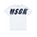 Белая футболка с черным логотипом MSGM | Фото 1
