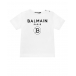 Белая футболка с черным логотипом Balmain | Фото 1
