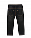 Черные джинсы с поясом-кулиской Sanetta Kidswear | Фото 2