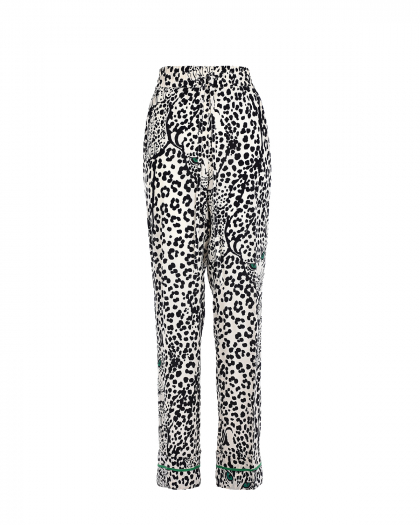 Шелковые брюки с леопардовым принтом  | Фото 1