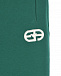 Зеленые спортивные брюки с белым лого Emporio Armani | Фото 4
