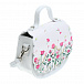 Белая сумка из кожи с цветочным принтом Monnalisa | Фото 3