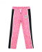 Розовые трикотажные брюки с цветочным принтом No. 21 | Фото 1
