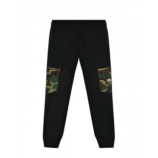 Черные брюки с накладными камуфляжными карманами Dolce&Gabbana | Фото 1
