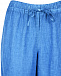 Синие брюки свободного кроя на кулиске 120% Lino | Фото 7