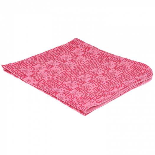 Розовое одеяло с логотипом Moschino | Фото 1