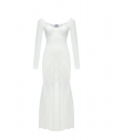 Платье из фактурной ткани, белое