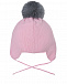 Розовая шапка с аппликацией &quot;зайцы&quot; Joli Bebe | Фото 2