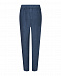 Темно-синие зауженные брюки 120% Lino | Фото 4