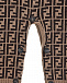 Коричневый комбинезон с логотипом Fendi | Фото 4